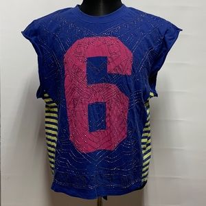 We The Free sleeveless top T-shirt S Small Blue wildcats 6